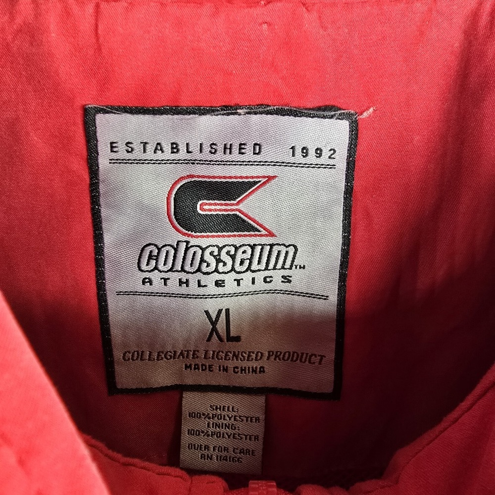 Ohio State Buckeyes Colosseum Athletic Windbreaker Jacket Pull Over Red Size XL - Picture 3 of 9